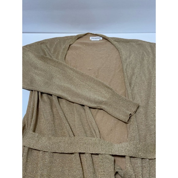 Lovers + Friends Sweaters - Lovers + Friends Womens Long Cardigan Gold Sparkles Size Medium‎